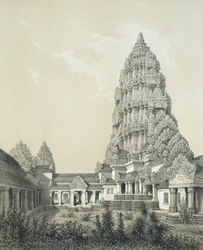 Zentraler Turm und Obergericht von Angkor Wat, 1873
